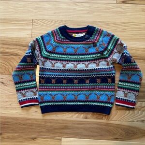 3/4 Baby Boden reindeer knit sweater